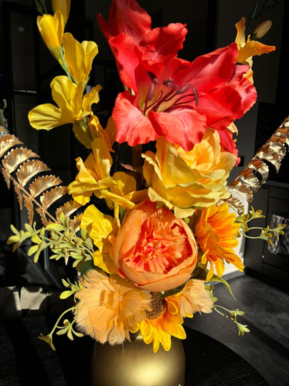Bloemstuk Yellow Twist XL